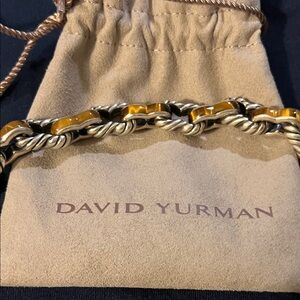 David Yurman Gold and Silver Chain Bracelet